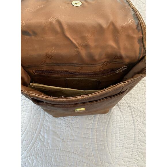 Vintage Fossil Small Brown Pebbled Leather Crossbody Handbag - Picture 11 of 16